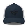 Black Embroidered Logo Trucker Hat | Retro