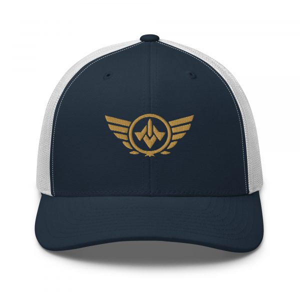 Old Gold Embroidered Logo Trucker Hat | Retro