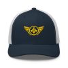 Gold Embroidered Logo Trucker Hat | Retro