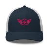 Flamingo Embroidered Logo Trucker Hat | Retro