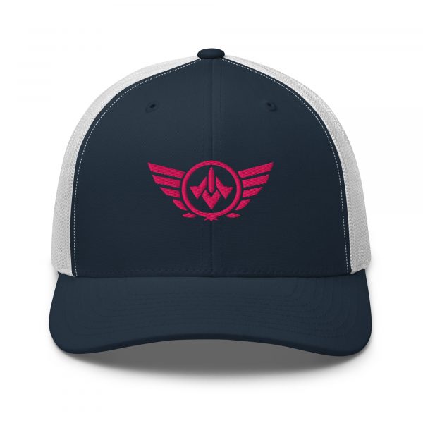 Flamingo Embroidered Logo Trucker Hat | Retro