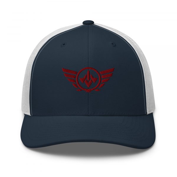 Maroon Embroidered Logo Trucker Hat | Retro