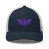 Purple Embroidered Logo Trucker Hat | Retro