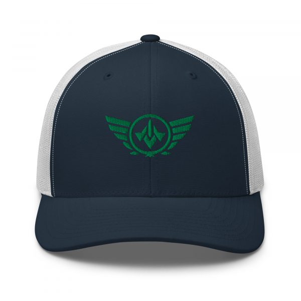 Kelly Green Embroidered Logo Trucker Hat | Retro