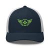 Kiwi Green Embroidered Logo Trucker Hat | Retro