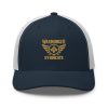 Old Gold Embroidered Brand Logo Trucker Hat | Retro