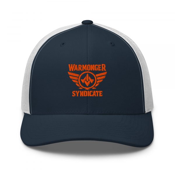 Orange Embroidered Brand Logo Trucker Hat | Retro