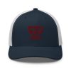 Maroon Embroidered Brand Logo Trucker Hat | Retro