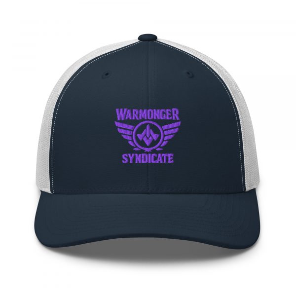 Purple Embroidered Brand Logo Trucker Hat | Retro
