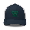 Kelly Green Embroidered Brand Logo Trucker Hat | Retro