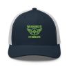 Kiwi Green Embroidered Brand Logo Trucker Hat | Retro