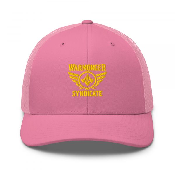 Gold Embroidered Brand Logo Trucker Hat | Retro