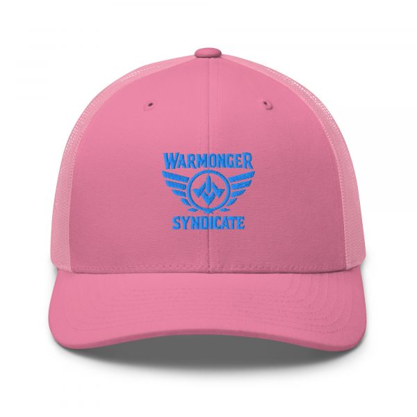 Aqua Embroidered Brand Logo Trucker Hat | Retro