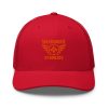 Orange Embroidered Brand Logo Trucker Hat | Retro