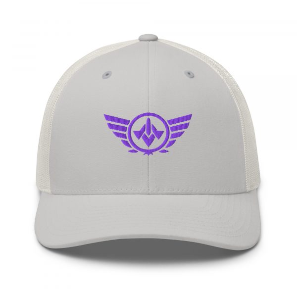 Purple Embroidered Logo Trucker Hat | Retro