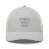 Grey Embroidered Brand Logo Trucker Hat | Retro