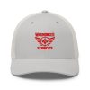 Red Embroidered Brand Logo Trucker Hat | Retro
