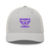 Purple Embroidered Brand Logo Trucker Hat | Retro