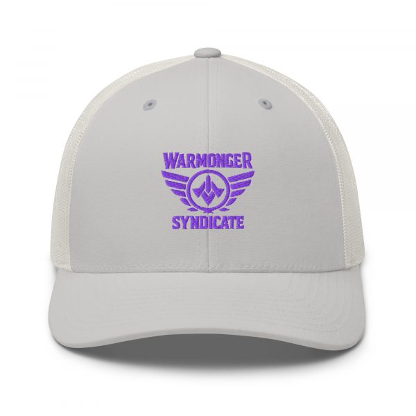 Purple Embroidered Brand Logo Trucker Hat | Retro