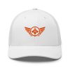 Orange Embroidered Logo Trucker Hat | Retro