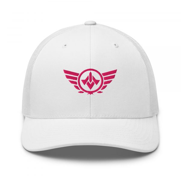 Flamingo Embroidered Logo Trucker Hat | Retro