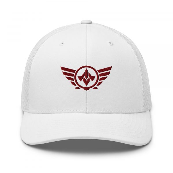 Maroon Embroidered Logo Trucker Hat | Retro