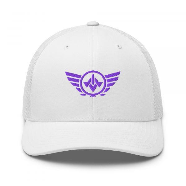Purple Embroidered Logo Trucker Hat | Retro