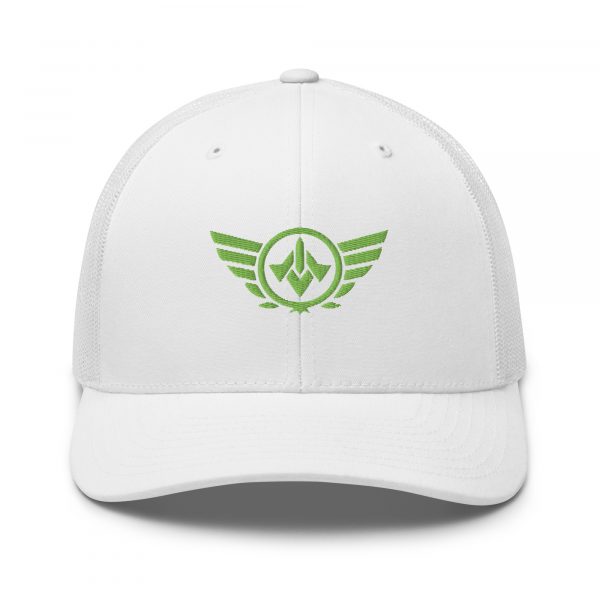 Kiwi Green Embroidered Logo Trucker Hat | Retro