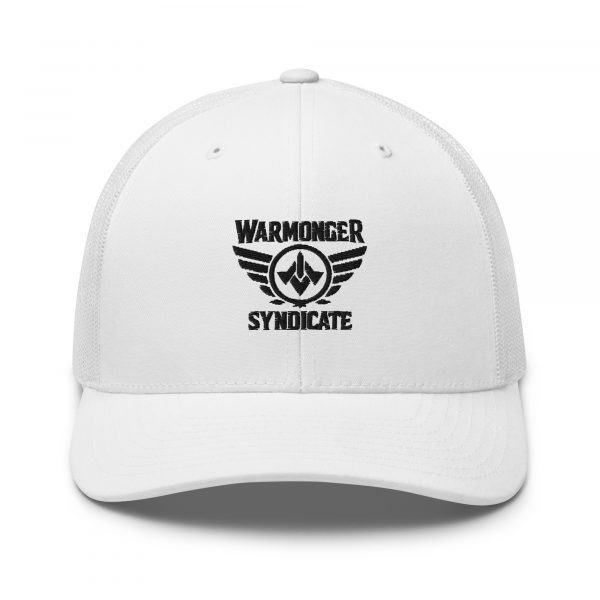 Black Embroidered Brand Logo Trucker Hat | Retro