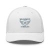 Grey Embroidered Brand Logo Trucker Hat | Retro
