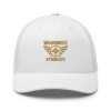 Old Gold Embroidered Brand Logo Trucker Hat | Retro