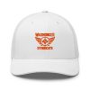 Orange Embroidered Brand Logo Trucker Hat | Retro