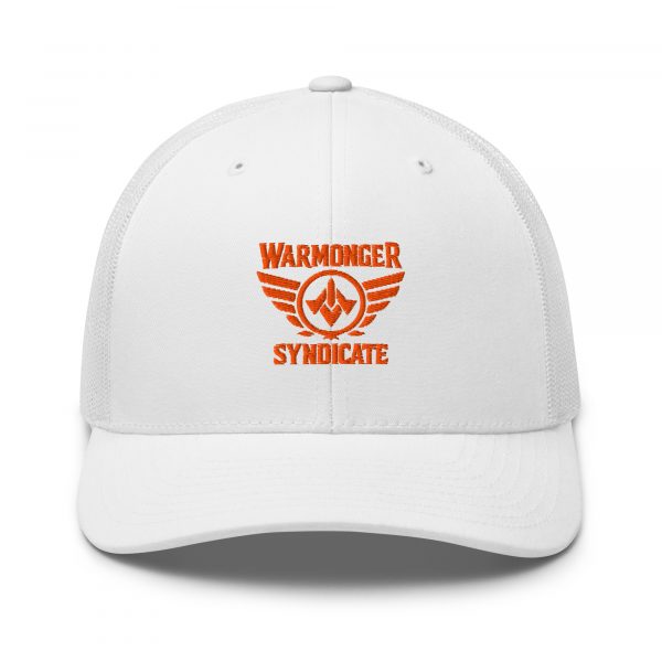 Orange Embroidered Brand Logo Trucker Hat | Retro