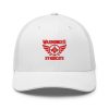 Red Embroidered Brand Logo Trucker Hat | Retro