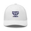 Navy Embroidered Brand Logo Trucker Hat | Retro