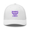Purple Embroidered Brand Logo Trucker Hat | Retro