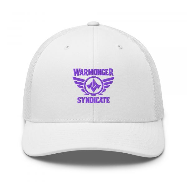 Purple Embroidered Brand Logo Trucker Hat | Retro