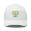 Kiwi Green Embroidered Brand Logo Trucker Hat | Retro