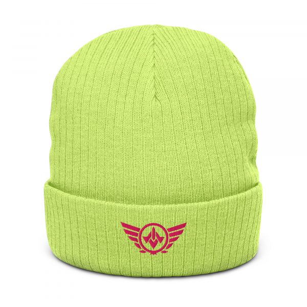Flamingo Embroidered Logo Beanie | Ribbed