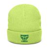 Kelly Green Embroidered Brand Logo Beanie | Ribbed