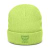 Kiwi Green Embroidered Brand Logo Beanie | Ribbed