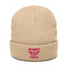 Flamingo Embroidered Brand Logo Beanie | Ribbed