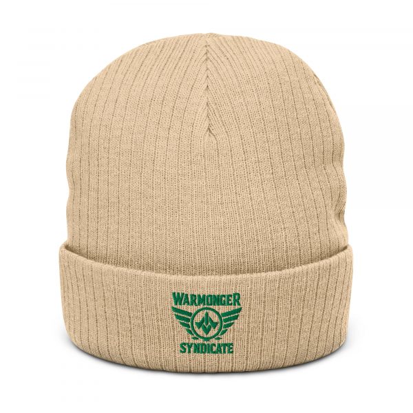 Kelly Green Embroidered Brand Logo Beanie | Ribbed