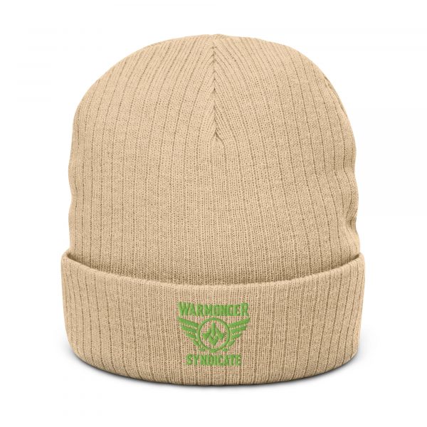 Kiwi Green Embroidered Brand Logo Beanie | Ribbed