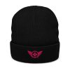 Flamingo Embroidered Logo Beanie | Ribbed