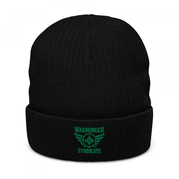 Kelly Green Embroidered Brand Logo Beanie | Ribbed
