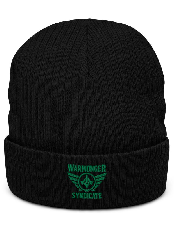 ribbed-knit-beanie-black-front-68b8f5fdbf54e.jpg Kelly Green Embroidered Brand Logo Beanie | Ribbed