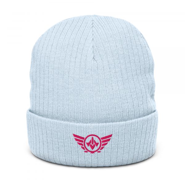 Flamingo Embroidered Logo Beanie | Ribbed