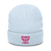 Flamingo Embroidered Brand Logo Beanie | Ribbed