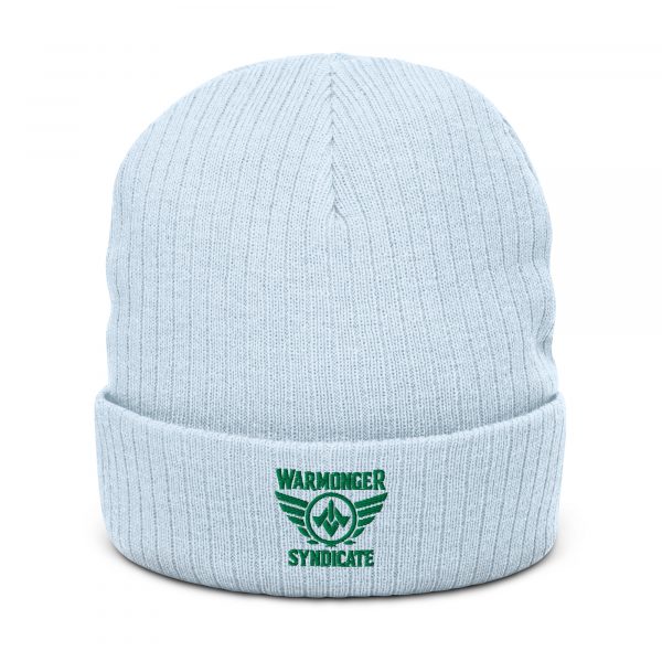 Kelly Green Embroidered Brand Logo Beanie | Ribbed